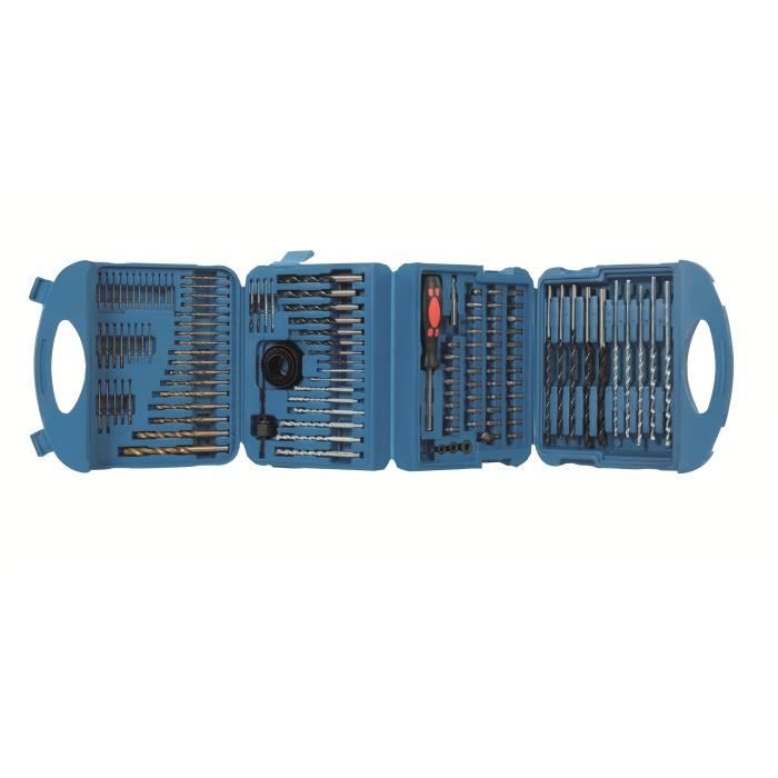 SILVERLINE Mallette de 126 accessoires assortis pour perceuse