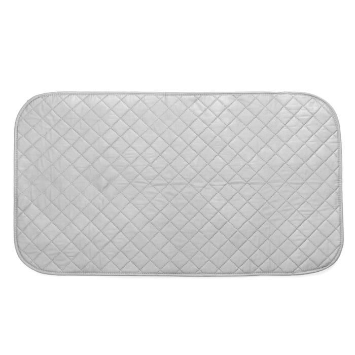 TEMPSA Nappe de Repassage - 48x85CM - En Coton Tissu - Repasser Épaisse Pliable Gris