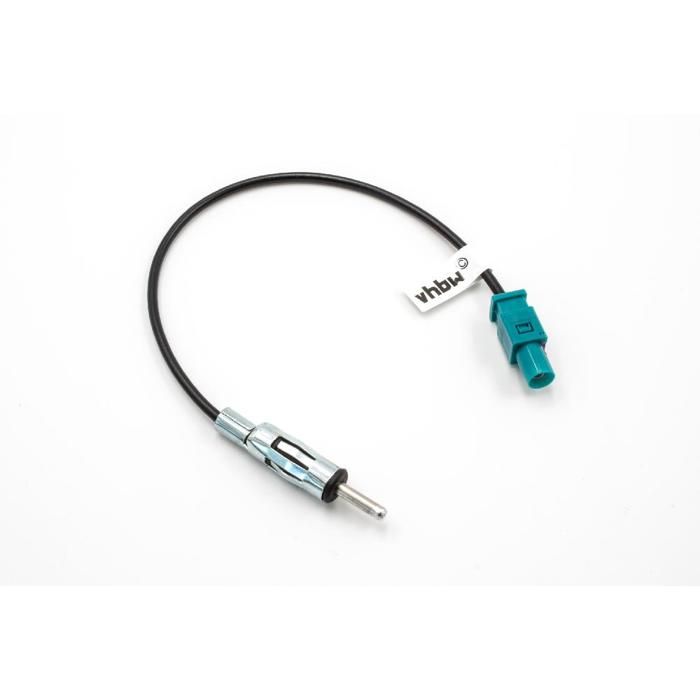 vhbw Adaptateur d'antenne Fakra plug à Din plug 150Ohm compatible avec antenne Audi, BMW, Citroen, Dacia, Fiat, Mercedes, Peugeot,
