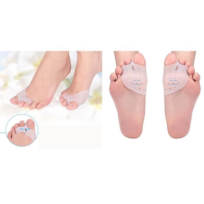 Lot de 2 écarteurs d'orteils VITAEASY en gel - Les perforations permettent l'air de circuler