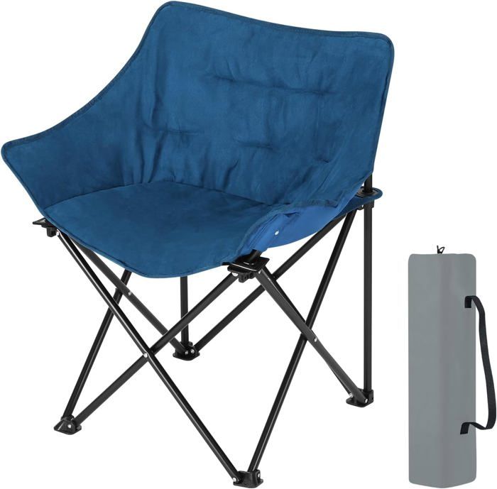 WOLTU Chaise Camping Portable Fauteuil de Pêche Légère Siège Rembourré en Daim Synthétique et Oxford Bleu W0ETT0187 WOLTU Chaise Camping Portable Fauteuil de Pêche Légère Siège Rembourré en Daim Synthétique et Oxford Bleu W0ETT0187