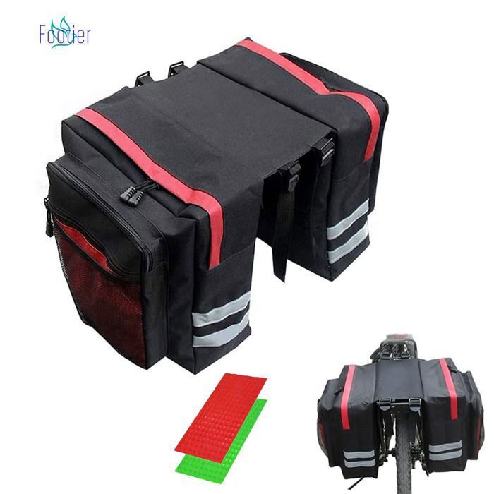 FOOTIER Sacoche Velo Porte Bagage Arriere, Sacoche Double pour Vélo, Sac Velo Porte Bagage Porte Bagage Arriere Impermeable