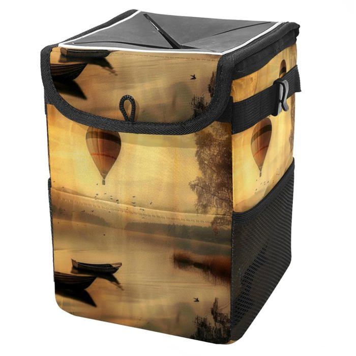 Poubelle pour bateau, sacs poubelles pour bateau | Poubelle portative de stockage des déchets avec couvercle à cordon - Équipement de navigation de plaisance, poubelle de rangement de déchets de batea