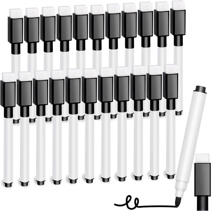 Marqueurs Effaçables Nobo Mini - Pointe Fine 2mm, 6 Couleurs, Aimantés
