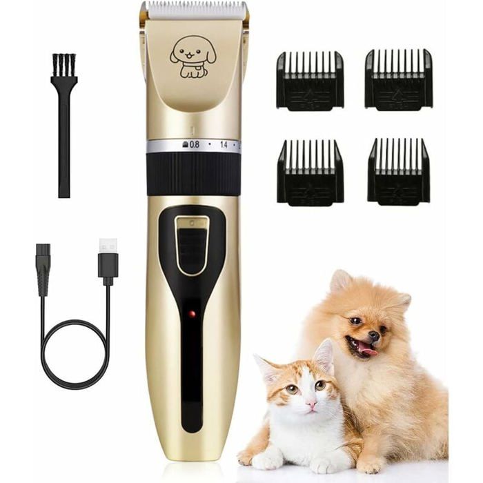 Meilleurs prix pour Tondeuse Chien Professionnelle, Tondeuse à poils d'animaux, tondeuse à cheveux avec câble USB rechargeable et silencieuse pour