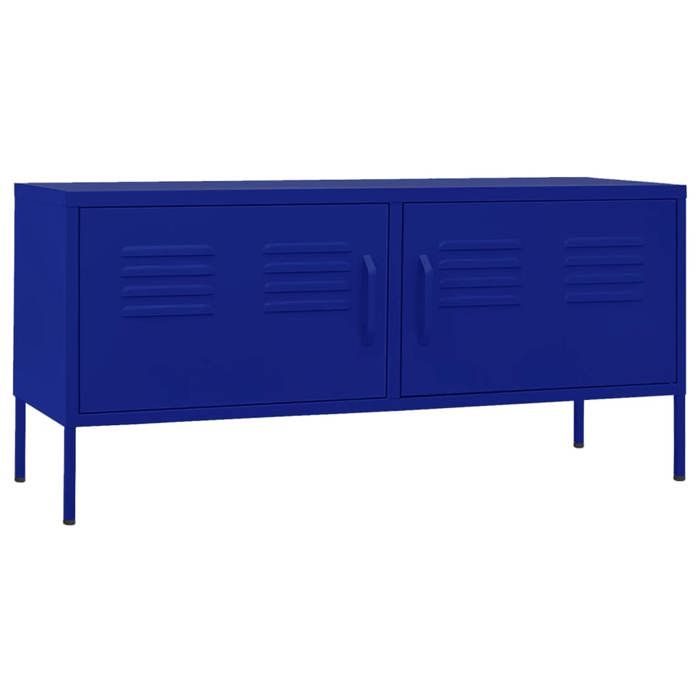 CLOUD Meuble TV Banc tv pour salon - Bleu marine 105x35x50 cm Acier CHYNEW9557779