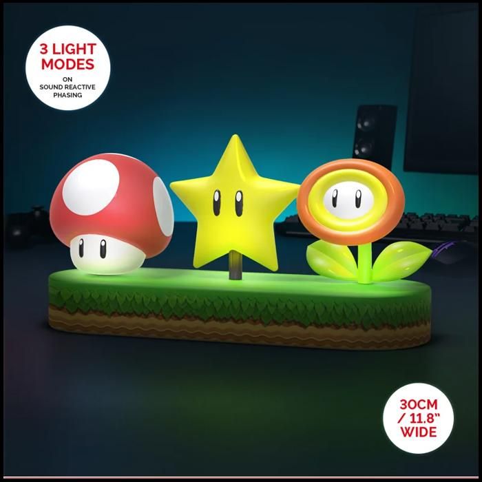 Lampe enfant - Paladone - Super Mario Icons - Rechargeable USB - LED - Multicolore
