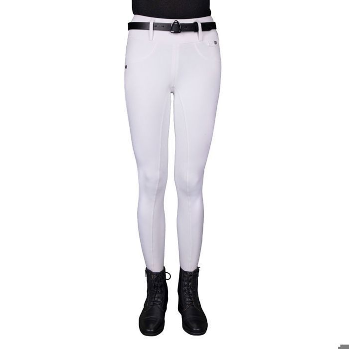 Legging équitation dhiver full grip femme QHP Juliet - blanc Legging équitation dhiver full grip femme QHP Juliet - blanc