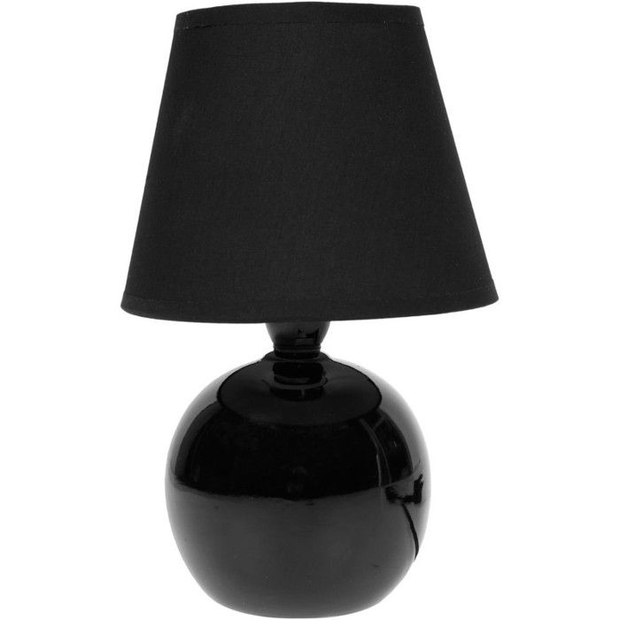 Lampe de chevet - Ronde - Noir - 24 5cm hauteur - Déco - Chambre Lampe de chevet - Ronde - Noir - 24 5cm hauteur - Déco - Chambre