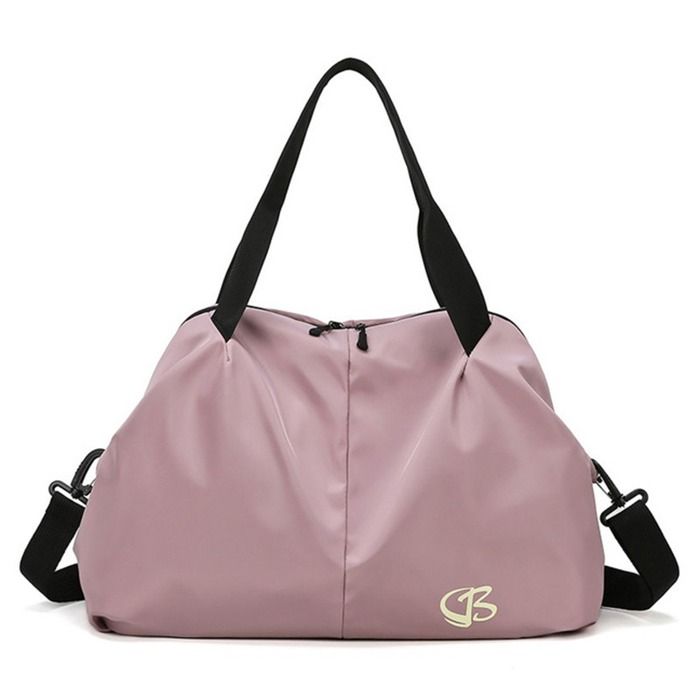 Grand Sac De Sport Femme – Compartiment Chaussures, Poche Humide étanche, Oxford Imperméable, 48x28x26 Cm, Avec Bandoulière, Pour Gym, Natation, Yoga, Voyage
