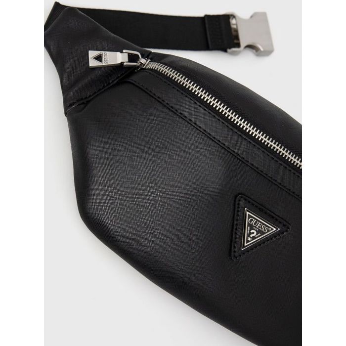Banane Guess Certosa Sac banane en cuir synthétique et textile hmcrts p1330 Noir 28 x 14 x 8 cm Pour homme Banane Guess Certosa Sac banane en cuir synthétique et textile hmcrts p1330 Noir 28 x 14 x 8 cm Pour homme