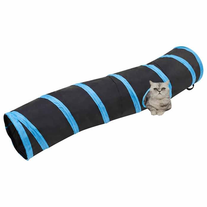 (SOLDES SEPT)Château de princesse - Tunnel pour chats en forme de S Noir et bleu 122 cm Polyester &6456049 (SOLDES SEPT)Château de princesse - Tunnel pour chats en forme de S Noir et bleu 122 cm Polyester &6456049