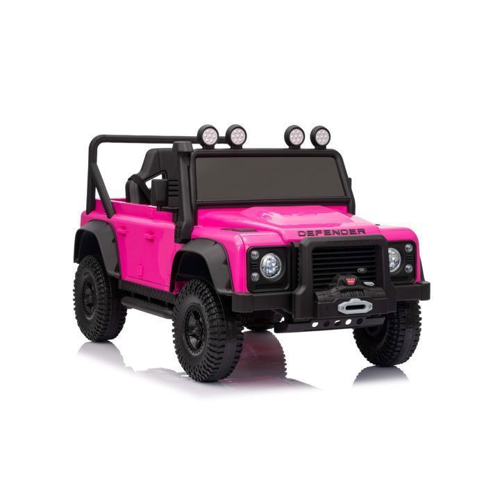 4X4 Voiture électrique enfants 12V Land Rover Defender 110 SVX Rose télécommande 24 GHz USB/Aux/Bluetooth batterie lithium