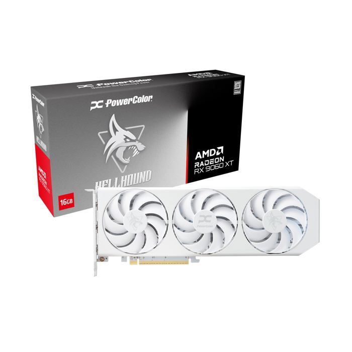 PowerColor Hellhound Radeon RX 9060 XT Spectral AMD GDDR6 - vue 2