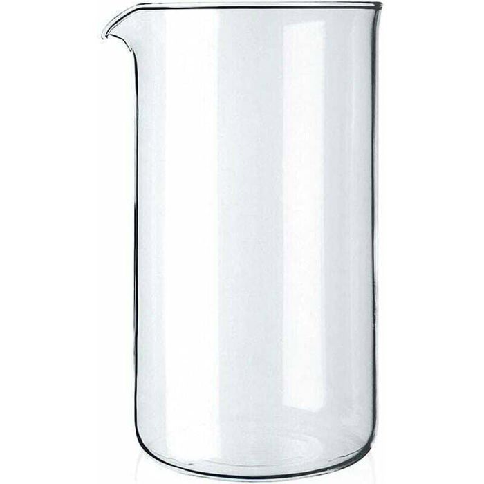 Verre à piston de rechange - MICH - 1 litre - Transparent - Diamètre 10 cm - 8 tasses - Verre borosilicate