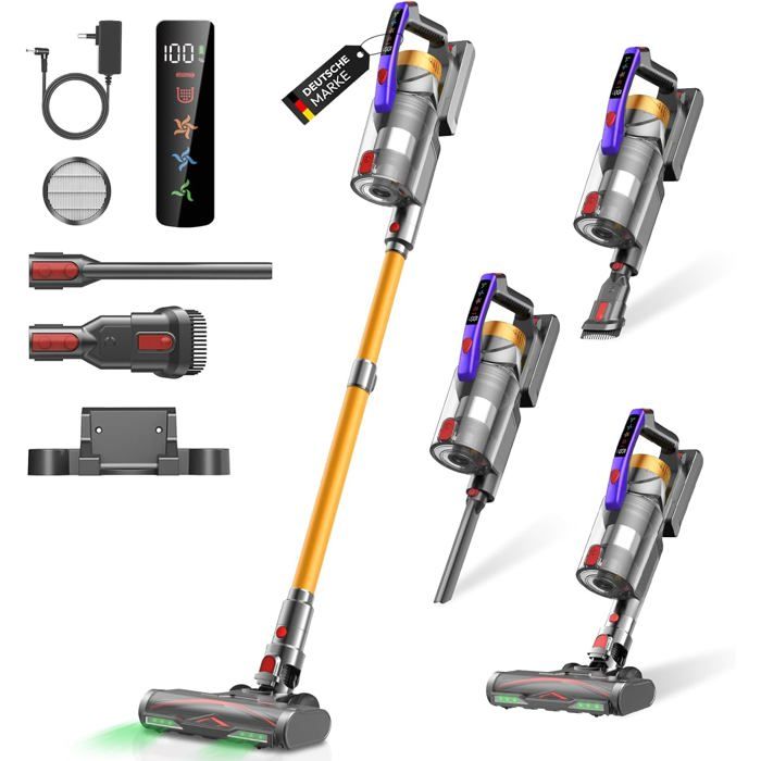 Aspirateur balai sans fil - SVATV - 48Kpa - 550W - 70 min autonomie - Récipient 18 L - Brosse anti enchevêtrement - Svatv