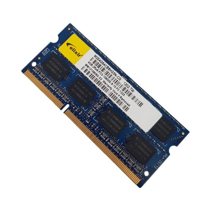 Barrette Mémoire 4Go RAM DDR3 Elixir M2S4G64CB8HG5N-CG SO-DIMM PC3-10600S Reconditionné - N/A reconditionné disponible sur Cdiscount Seconde Vie