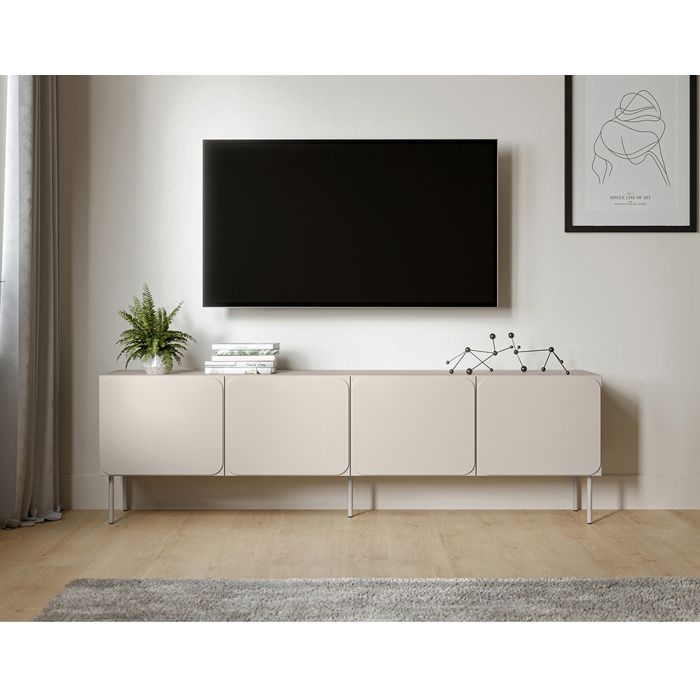 Elvis - meuble tv 200 cm - 4 portes - Beige Elvis - meuble tv 200 cm - 4 portes - Beige