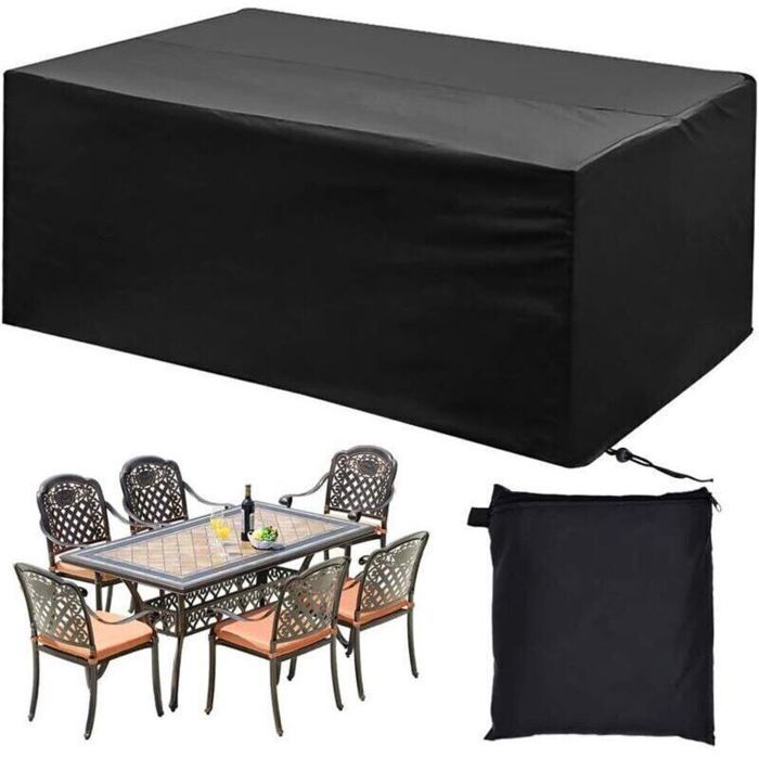 Housse Salon de Jardin Housse Table de Jardin 210D Polyester Imperméable Anti-UV Bâche Salon de Jardin Housse de Protection pour