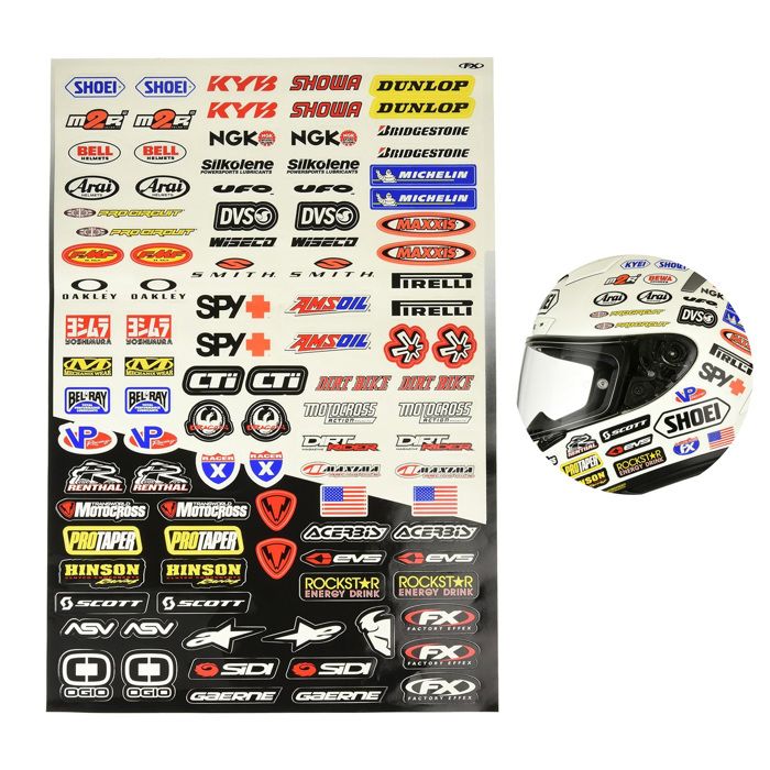 Autocollants moto motocross scooter vinyle autocollant bagages pc ...
