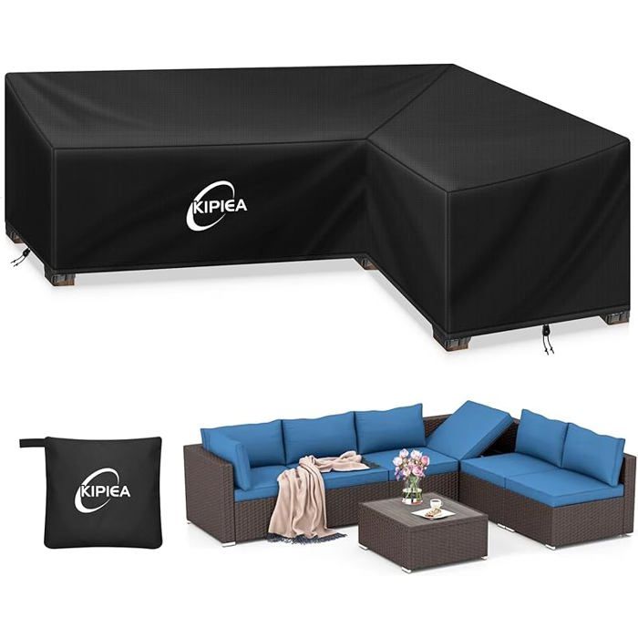 Couverture canapé L 264x214x85x78cm Oxford 420D anti-UV protection mobilier terrasse