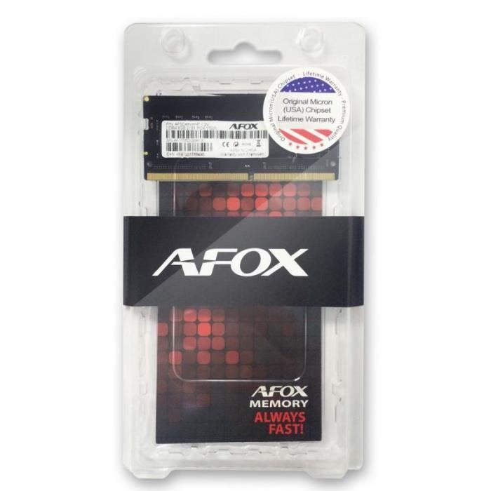 Mémoire RAM SO-DIMM - AFOX - AFSD48PH1P - 8 Go - DDR4 - 3200 MHz