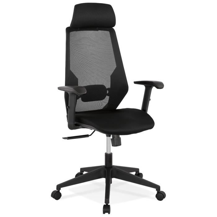 fauteuil de bureau ergonomique - alter ego - vektor - cuir - noir - contemporain