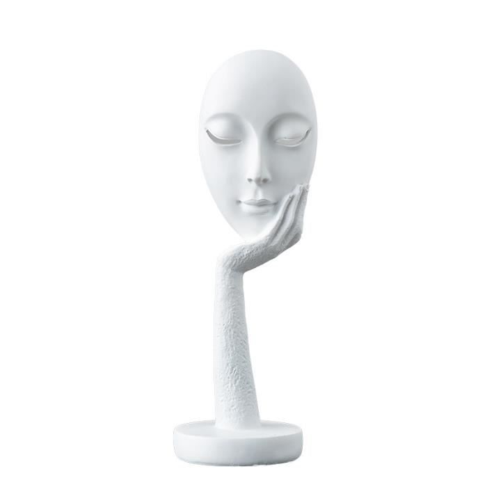 Statuette Couple Qui S'Embrasse - Sculpture Abstraite En Résine - Décoration Romantique Pour Salon, Bureau - Cadeau Anniversaire/Mariage