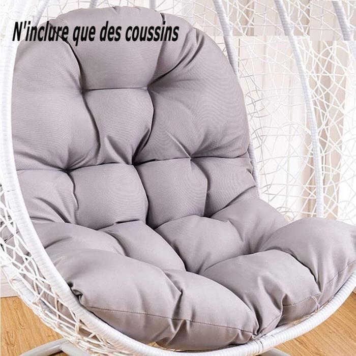 Coussin Fauteuil Suspendu Extérieur Yadlan - Épais, Imperméable, Lavable Avec Dossier, Appui-Tête Et Accoudoirs, Orange