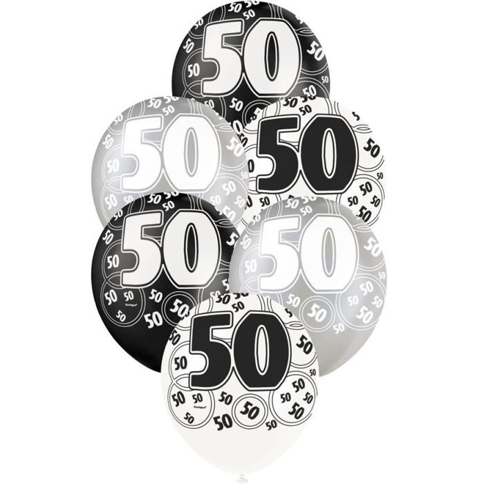 6 Ballons Anniversaire 50 Ans Cdiscount Maison