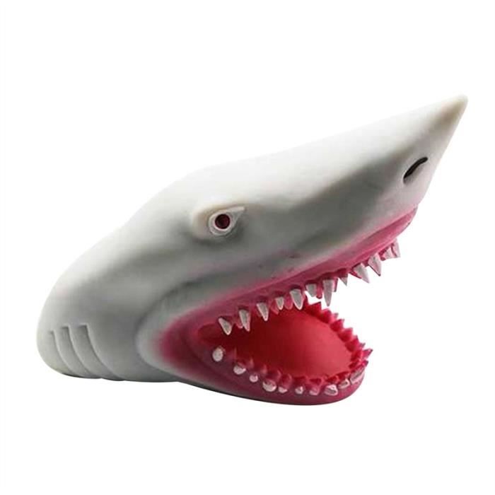 Lebze requin marionnette à main pour les tout-petits mer en caoutchouc souple requin Marionnettes Pour Enfants