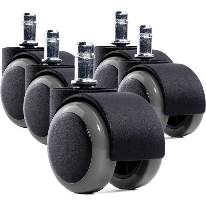 Lot De 5 Roulettes Pour Fauteuil De Bureau Dimension 11x48 Mm Roulettes Pour Siège De