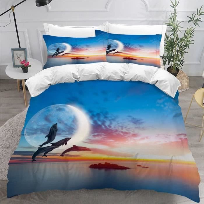 Housse Couette Football 220x240 - Parure Lit 3 Pièces Enfant