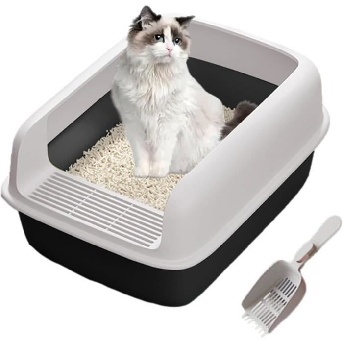 Maison de Toilette Chat, Bac a litiere pour Chat, Caisse Chat litiere, Bacs à litière pour Chat avec Scooper,bac à litière pour Chat