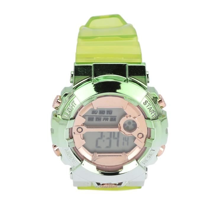 Nsssunnre Clip sur Mousqueton Montre NuméRique Montres de Sport Lumineuses Mousqueton Montre pour Randonneurs Alpinisme ExtéRieur Orange