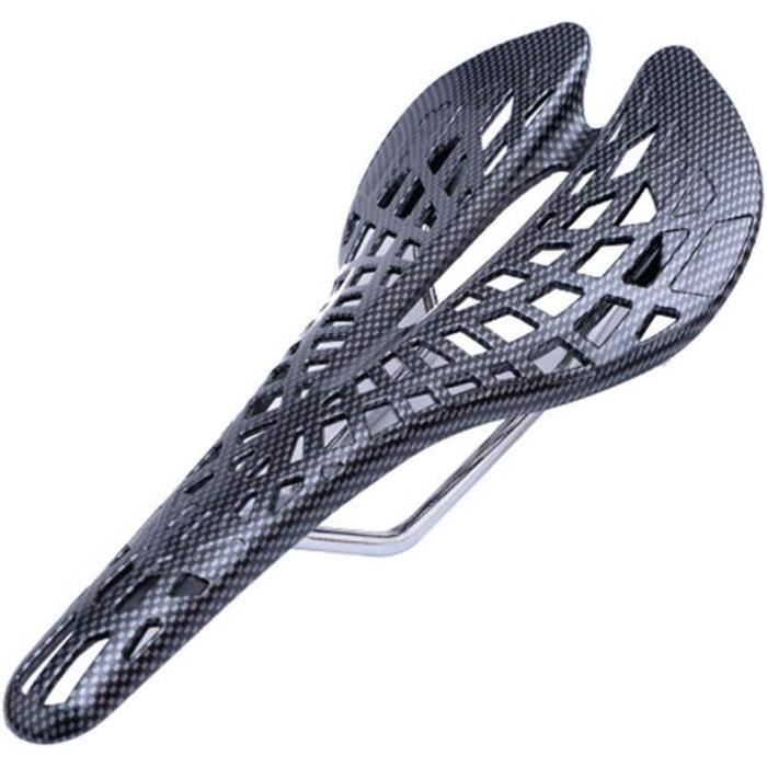 Selle Vélo Enlee 3D Imprimée - Confortable Et Respirante, Noir, Pour Ville/VTT/route