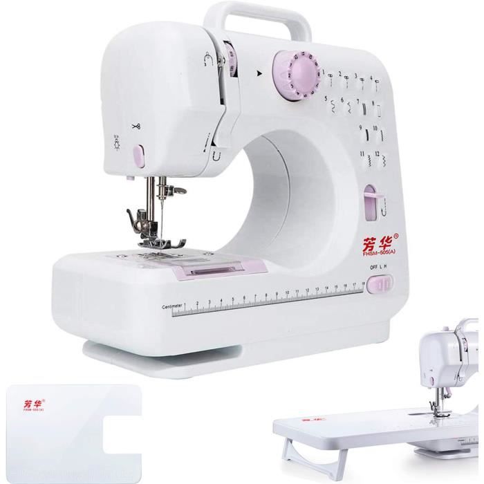 Machine à Coudre, 12 Points, Double Fil 2 Vitesses, Table D'extension