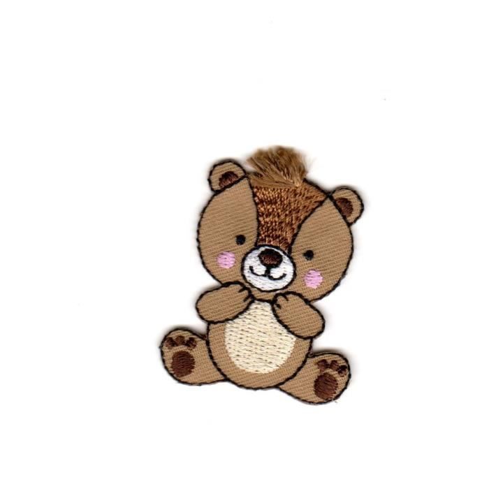 Ecusson Thermocollant Ourson Trop Mignon Cdiscount Beaux Arts Et Loisirs Creatifs