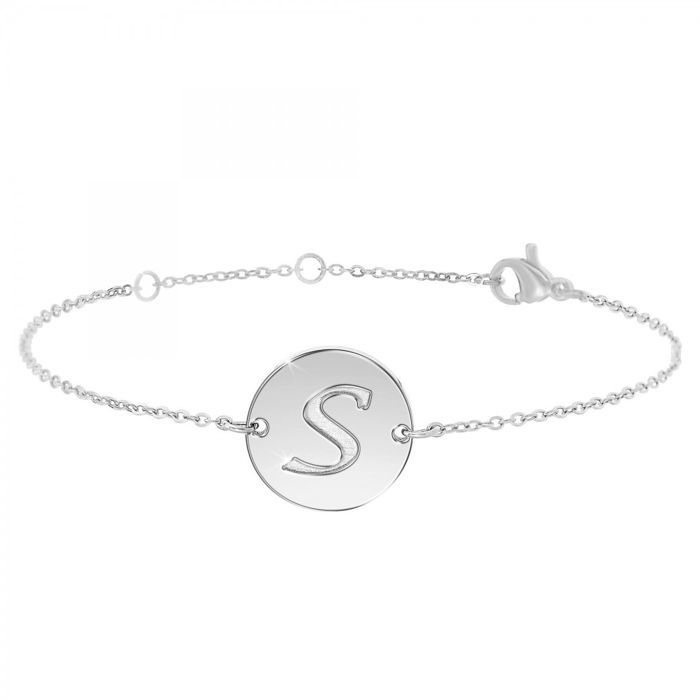 Bracelet lettre S en acier inoxydable par SC Crystal Bracelet lettre S en acier inoxydable par SC Crystal