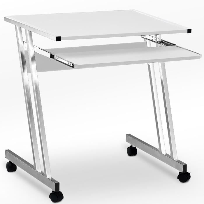 Bureau Informatique Avec Tiroir Coulissant Clavier 62x48x73cm Blanc Achat Vente Bureau Bureau Informatique Avec Ti Mdf Metal Alu Soldes Sur Cdiscount Des Le 20 Janvier Cdiscount
