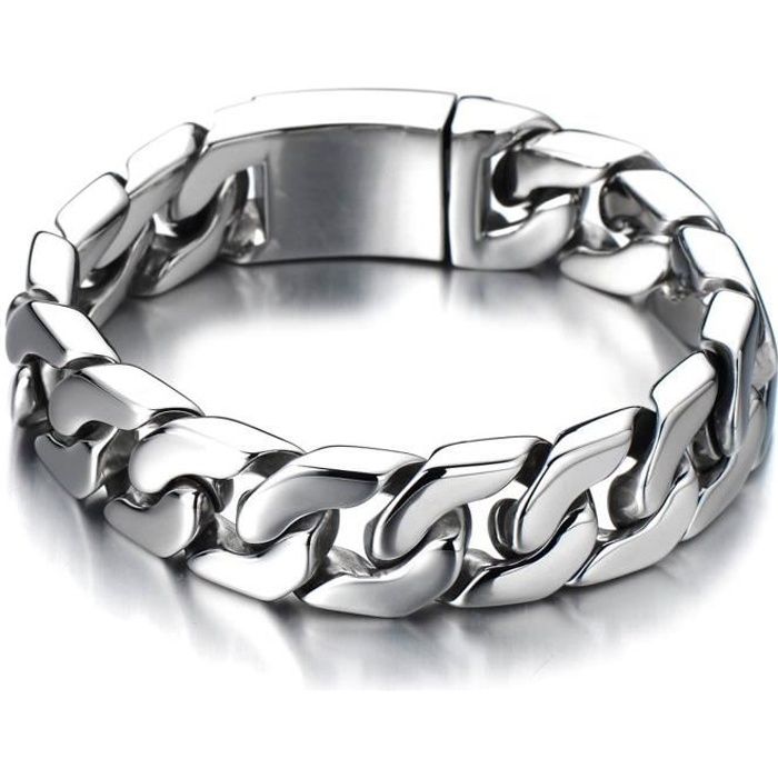 Gourmette Femme Richsteel Gourmette Homme Plaque Or 21 Cm Chaîne Bracelet Maille Corde Homme Bracelet Argent Homme