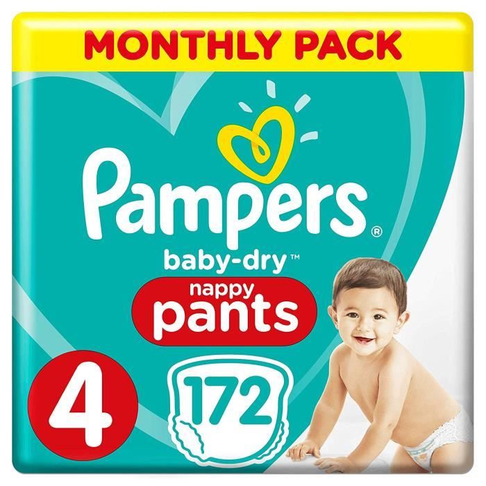PAMPERS BABY-DRY TAILLE 4 PLUS 214 COUCHES (10-15 KG) - Cdiscount  Puériculture & Eveil bébé