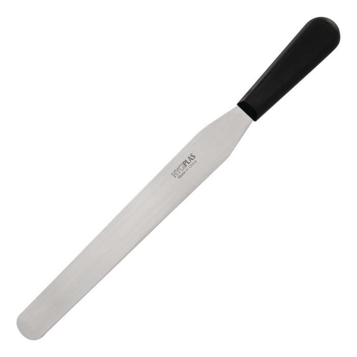 Spatule flexible professionnelle noire à  lame droite - Hygiplas - 255 mm