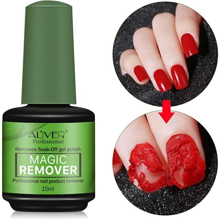 Produit Pour Enlever Le Semi Permanent Dissolvant Vernis Semi Permanent, Gel Nail Polish Remover, 15 Ml Dissolvant De Vernis à Ongles Dissolvant De Vernis Permanent