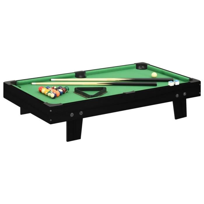 HAO Mini table de billard 3 pieds 92x52x19 cm Noir et vert