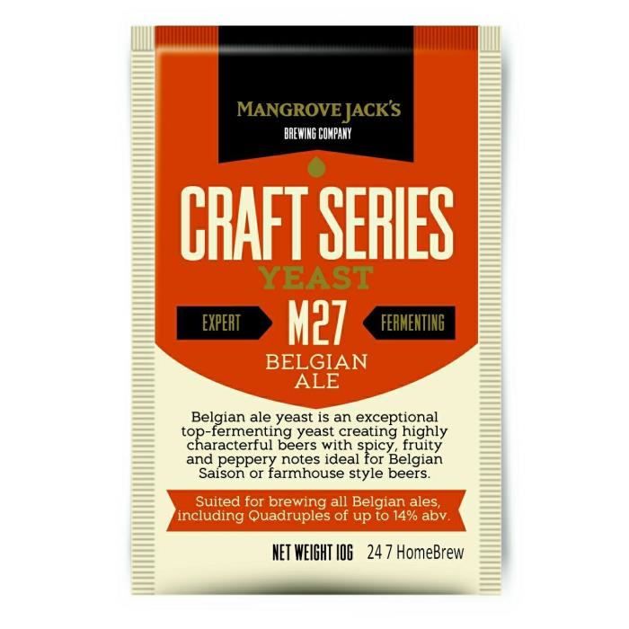 Mangrove Jacks levure Ale belge M27 10g Mangrove Jack Yeast Belgian Ale M27 10g La cave