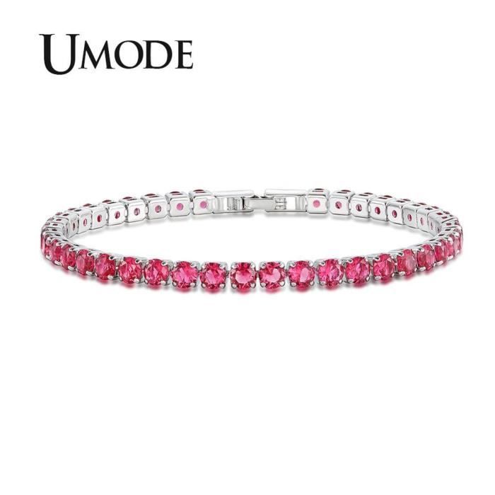 Bracelet En Argent 925 Avec Zircone Cubique - Réglable 16-19 Cm - Style Tennis Empilable - Cadeau Femme élégant