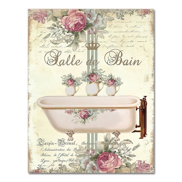 Tableau Parodique La Joconde - Décoration Murale Humoristique Pour Salle De Bain Ou Toilettes - Toile Imprimée 30x40 Cm, Style Vintage - 9