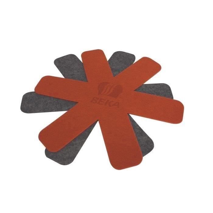 BEKA Lot de 2 feutrines rouge et gris