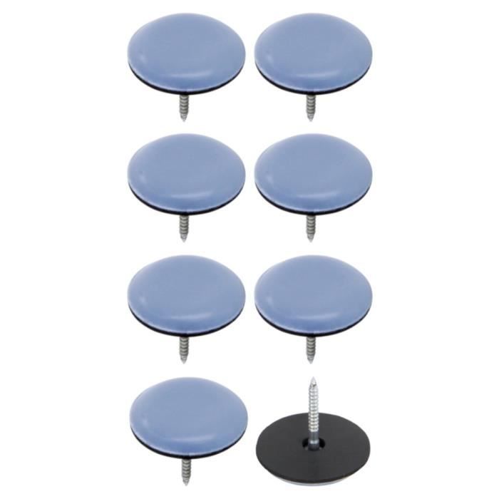 Bleu 22mm Vis en Téflon,Patin de Tapis PTFE,Patins de Meubles Carrés en Téflon,Patins en Feutre pour Chaises,pour Déplacer Facilement Des Meubles Lourds Hnavery Patin Glisseur Meuble,30 Pièces 22